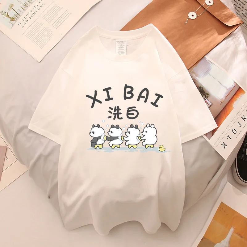 الشارع ارتداء الكرتون الإناث بلايز قميص جذاب الملابس النسائية الزي قميص Kawaii Harajuku الملابس الفتاة الجرافيك طباعة البلوز