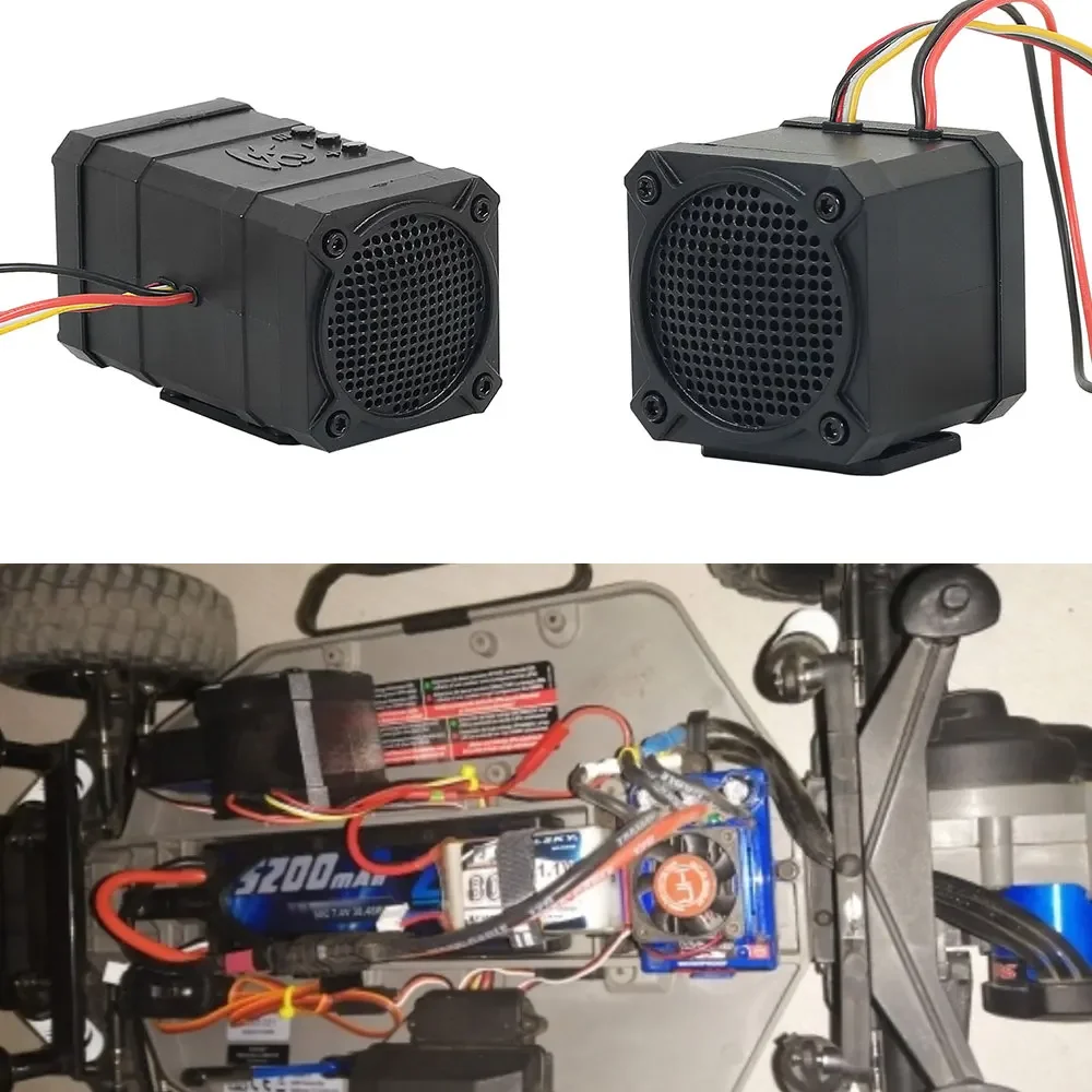 Altavoces de simulador de sonido de motor de coche RC, grupo de sonido de enlace CH3 para coche Crawler 1/10 SCX10 TRX4 CC01 D90 Wraith, piezas de actualización