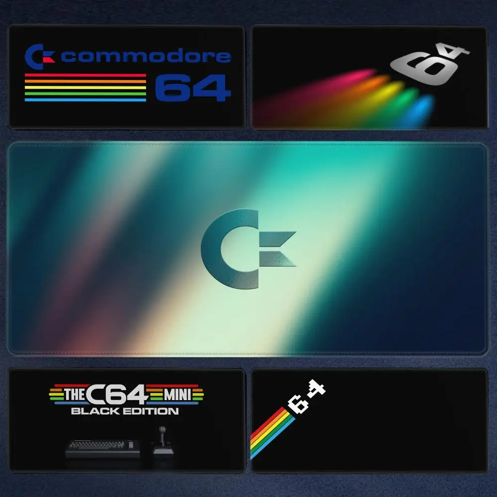 Alfombrilla para teclado y ratón Commodore 64, alfombrilla para ratón Xxl antideslizante Lockedge minimalista, accesorios para PC de oficina XL Gaming, alfombrilla grande para gabinete de escritorio