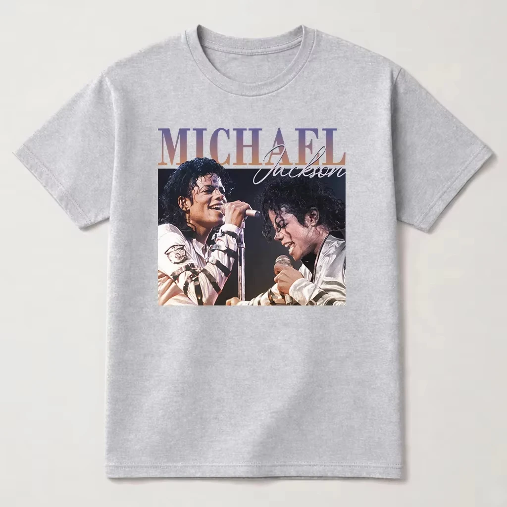 Michael Jackson MJ Classic Graphic Women Men's T-Shirt Unisex O-Neck Short Sleeve Y2k Popular Fashion New Tee