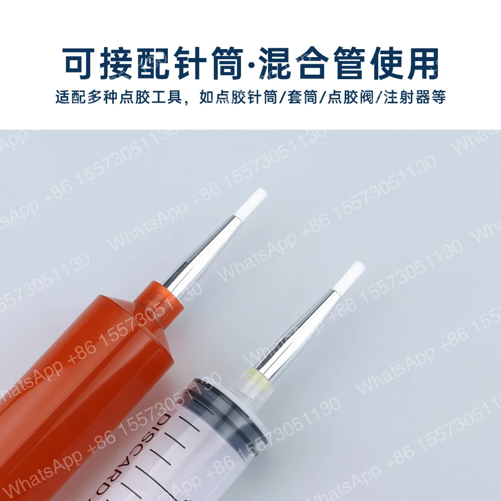 100PCS3mm screw brush  round mouth soft hair dispensing needle glued needle brush needle glued brush 14-32G