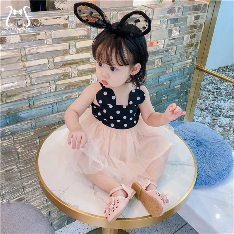 Summer Dress For Baby Girl Polka Dot Birthday Party Princess Dresses Children Clothes Fashion Toddler Kids Costume 1 To 4 Years