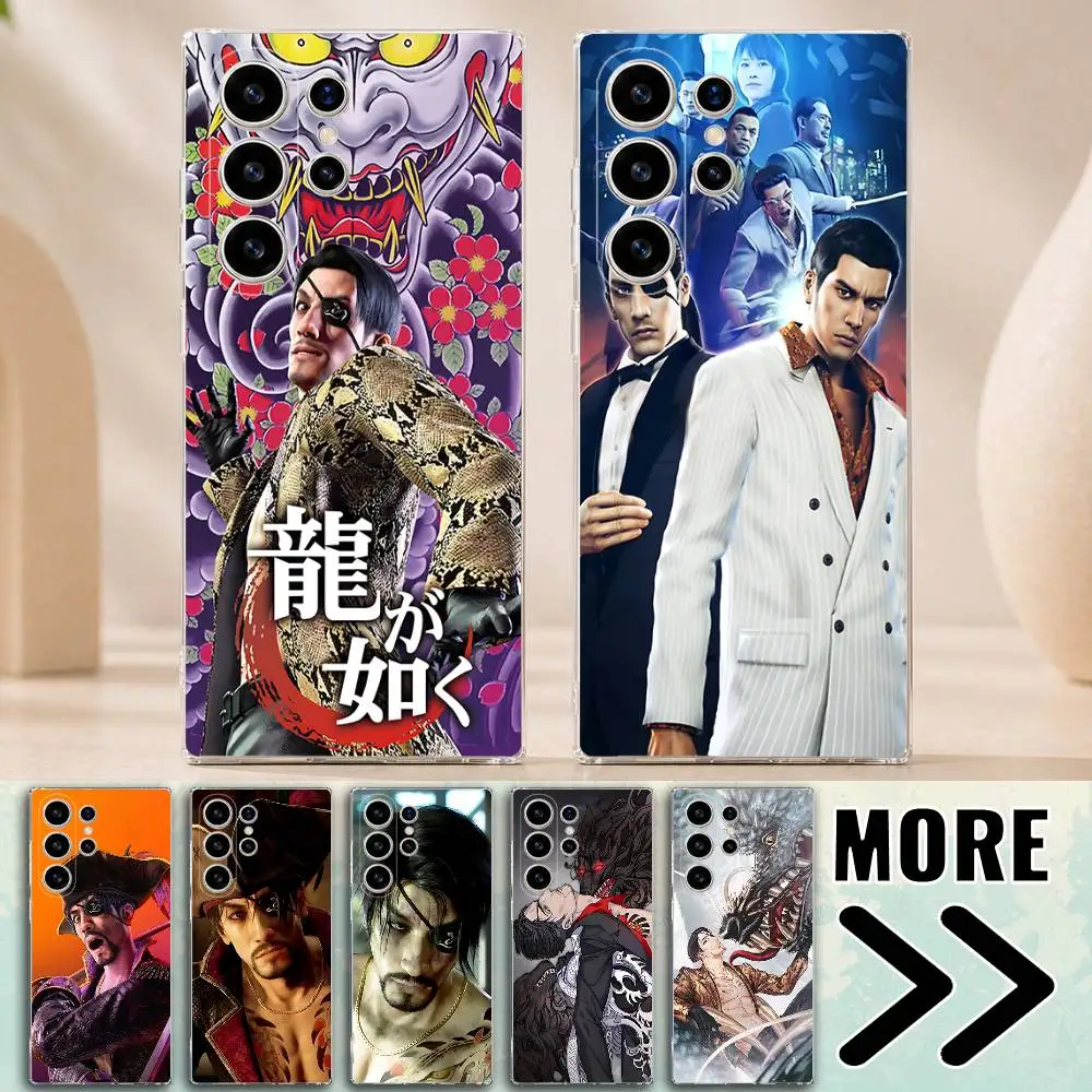 Goro Majima Like A Dragon Phone Case for Samsung Galaxy S20 21 22 S23 24 25 Ultra Plus FE Lite Transparent Protector