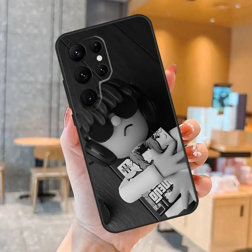 Capa de telefone Singer Junior H Sad Boyz para Samsung S25, S24, S23,22,21, Ultra, Pro, S10, S30Plus, 20lite Capa preta