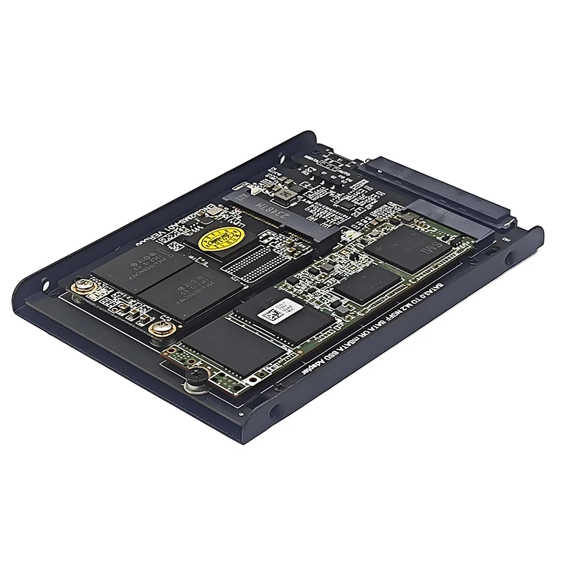 Adapter Riser Card Board M2 SATA + MSATA to SATA3.0 6Gb 2.5" SSD Case Enclosure with Metal Socket Support M.2 SATA SSD mSATA SSD