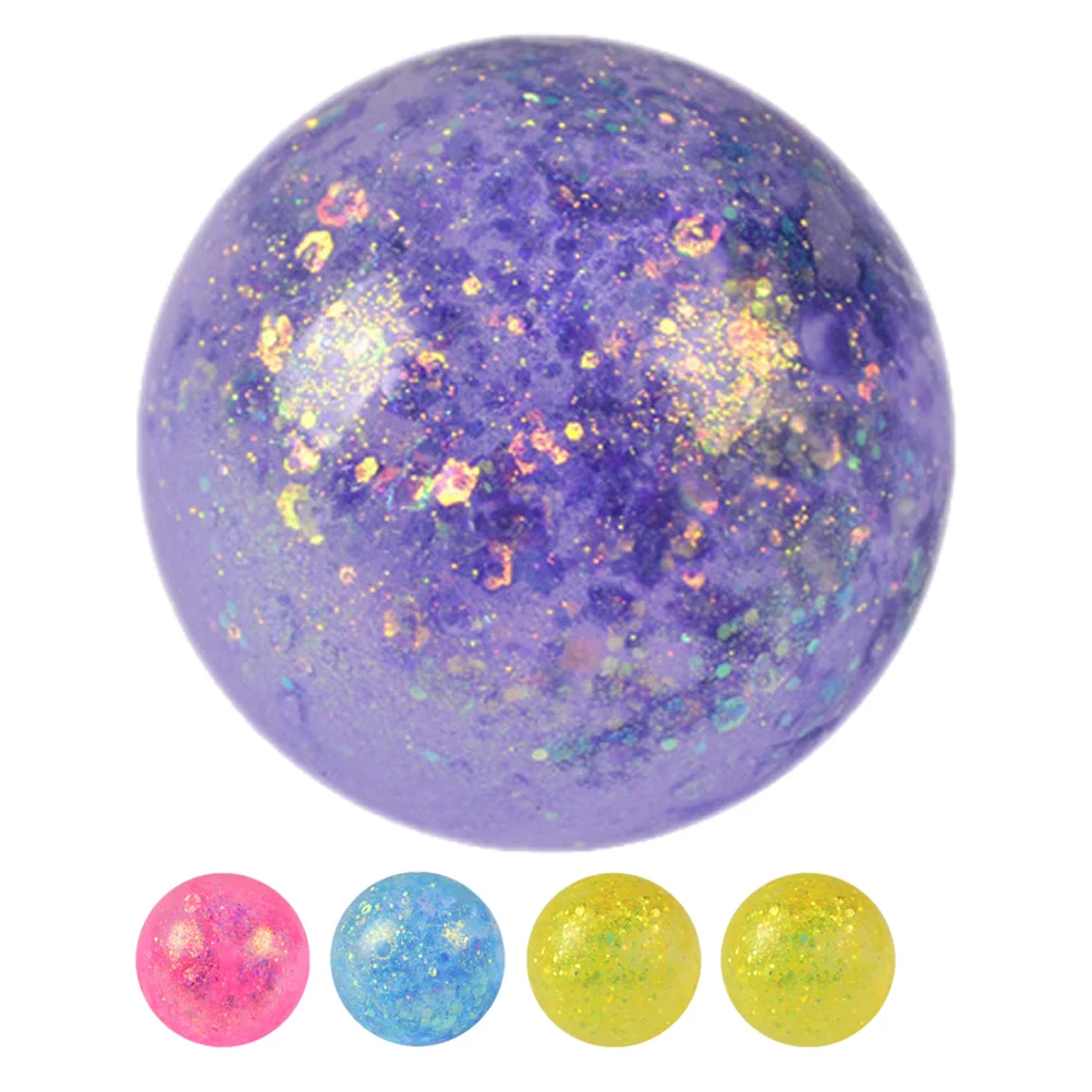 5 Pcs Crystal Balls Squeeze Toys Decompression Playthings Elastic Fun Portable Pocket Size Party Gift