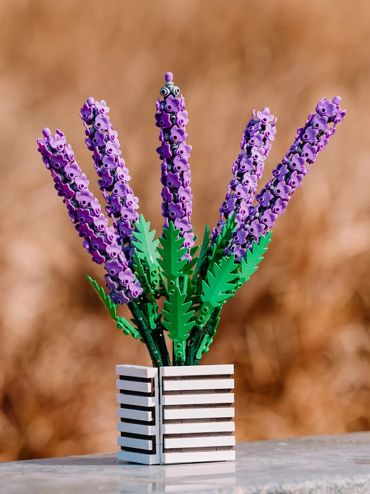 

Small particle assembly flower arrangement decoration simulation lavender potted decoration eternal flower