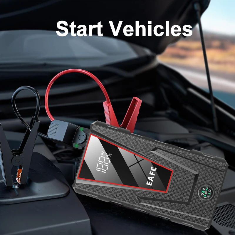 Car Jump Starter 1200A Portable Power Bank Car Battery Booster 12V Car Starting Device for Petrol 4.0L Diesel 2.0L