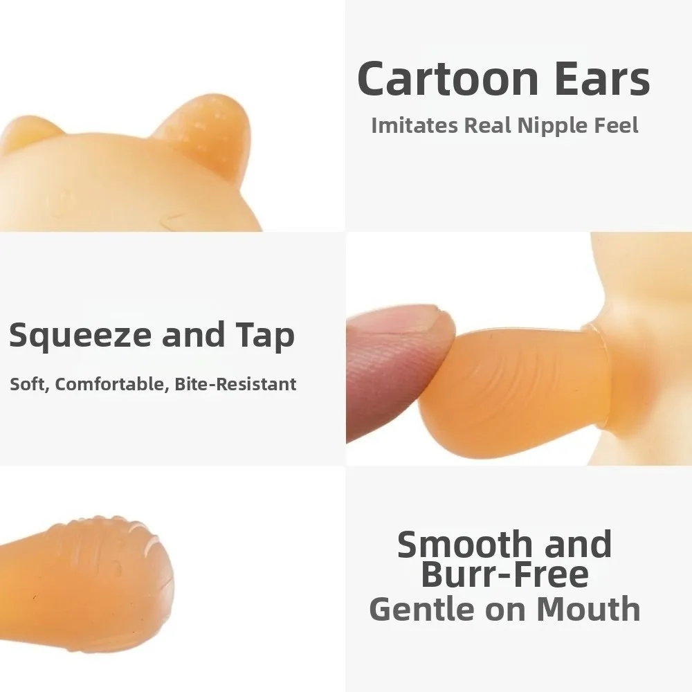 

3Pcs Soft Baby Dinosaur Teether Easy Grip Anti-eating Hand Nursing Teething Soothe Babies Gums Anti Dropping