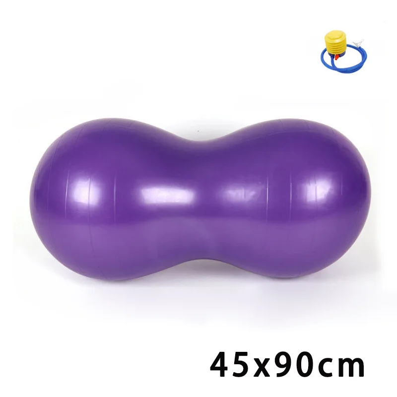 90*45cm Anti-Burst Peanut Yoga Ball for Home Exercise Fitness Equipment Sports Gym Yoga Pilates Trainning with Pump