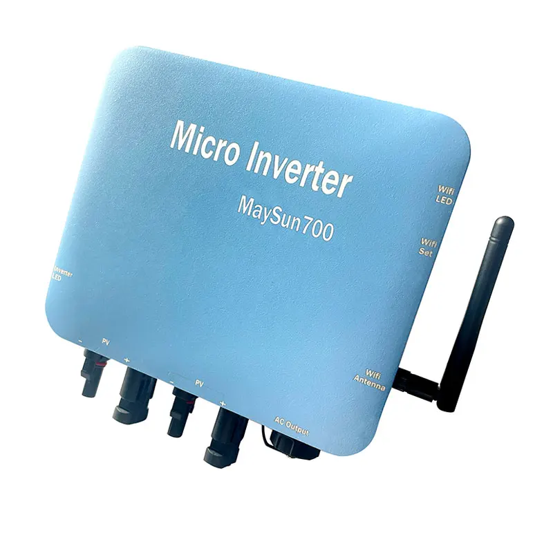 WVC-700 On Grid Tie Solar Micro Inverter Smart App Wifi Monitoring  Microinverter 700 Watt Pure Sine Wave Mini 