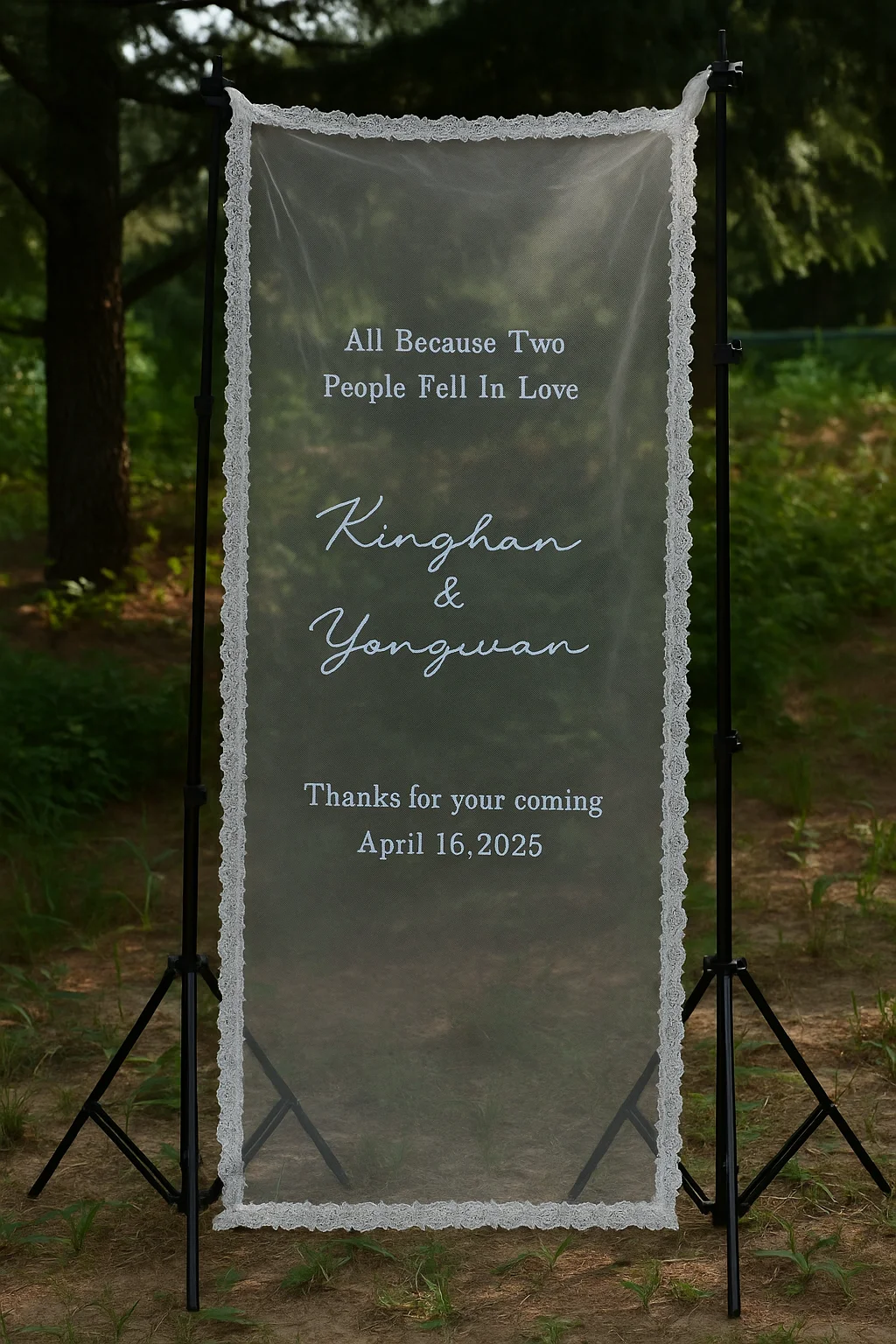 

YF Customized Embroidered Letters And Patterns For wedding Wedding welcome sign