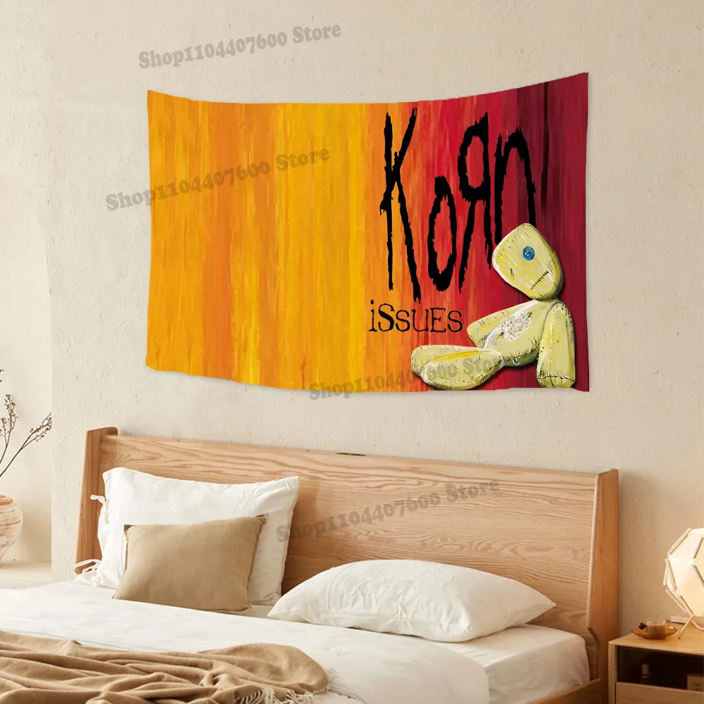 K-Korn Rock Band Tapestry Printed Tapestry Decoration canvas Travel Used for advertising creative Birthday Gift