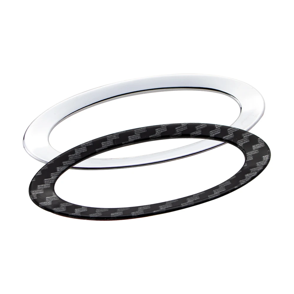 High Quality ABS Chrome Steering Wheel Trim Cover Logo Ring for Ford Focus 2 3 Fiesta Ecosport 2009-2018 Auto Accessories