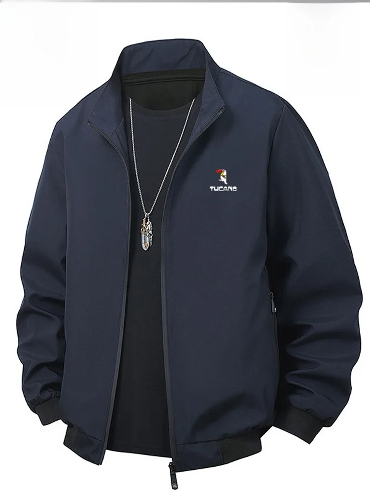 

Повседневная мужская куртка с воротником-стойкой Jaet, осень 2022, универсальная верхняя одежда Faion Busin, брендовая полиэстеровая одежда TUCANO Woodpeer...