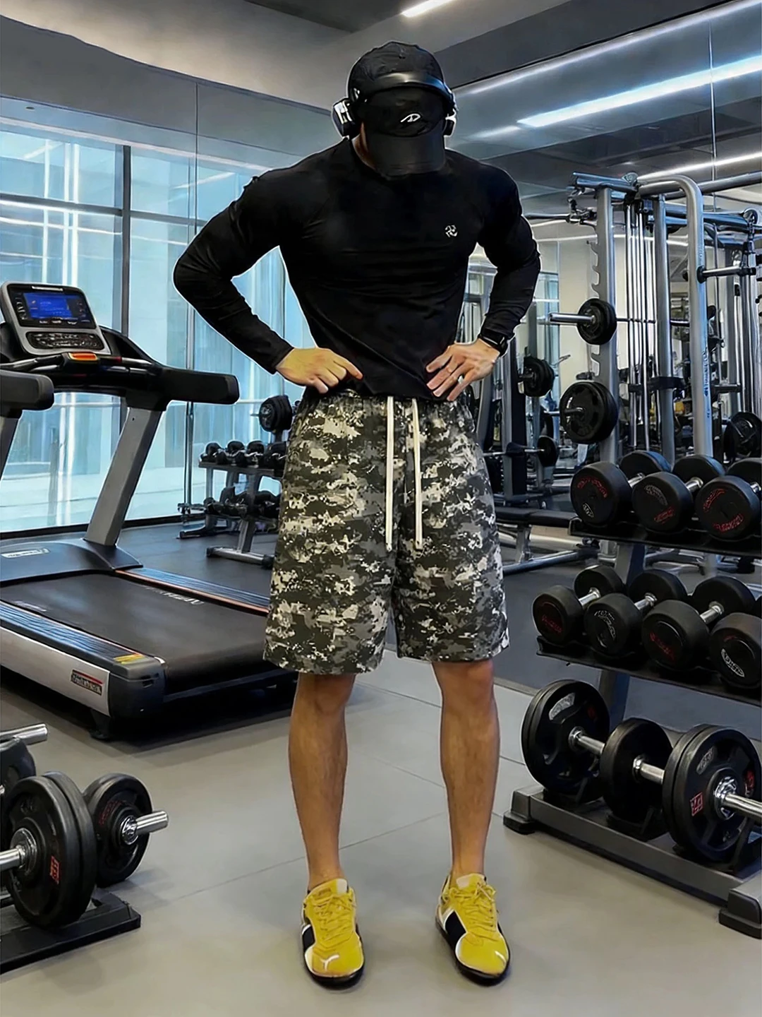 

American Sle Camouflage orts Men's Qui Dry Breathable Outdoor Running Pants Loose Fit Summer Sportswear Teenagers