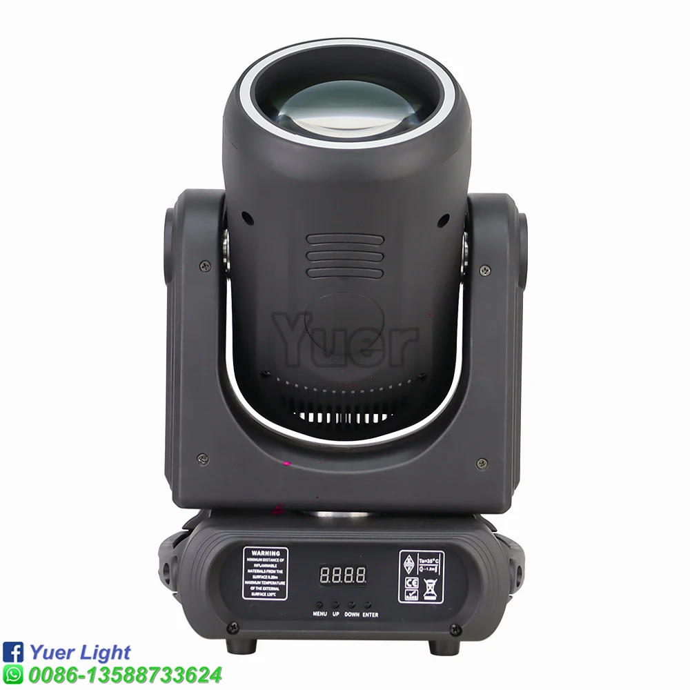 200W LED Wiht Ring Moving Head High Bright Mobile Heads Beam Effect Home Disco Bar Stage Wedding 18 prisms DJ Party Lighting