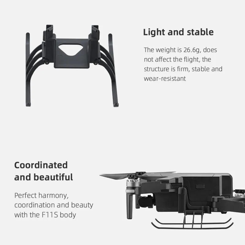 Foldable Landing Gear for Sjrc F11S Drone Height Extender Long Leg Foot Protector Stand Gimbal Guard for Sjrc F11S Accessories
