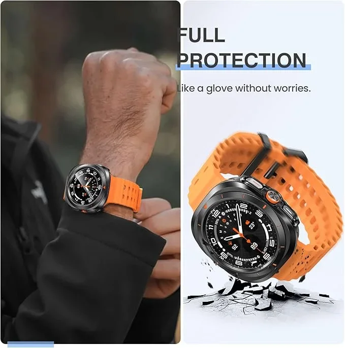 Custodia in vetro temperato per Samsung Galaxy Watch custodia protettiva per schermo rigido Ultra 47mm per Galaxy Watch 7 Ultra accessori per paraurti