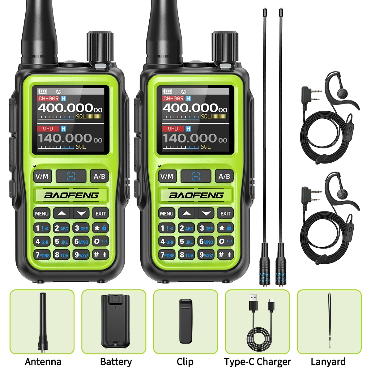 BAOFENG UV-5R Mini Walkie Talkie Multi Band Bluetooth Programmierung Drahtlose Kopierfrequenz 999CH Typ-C Long Range Two Way Radio