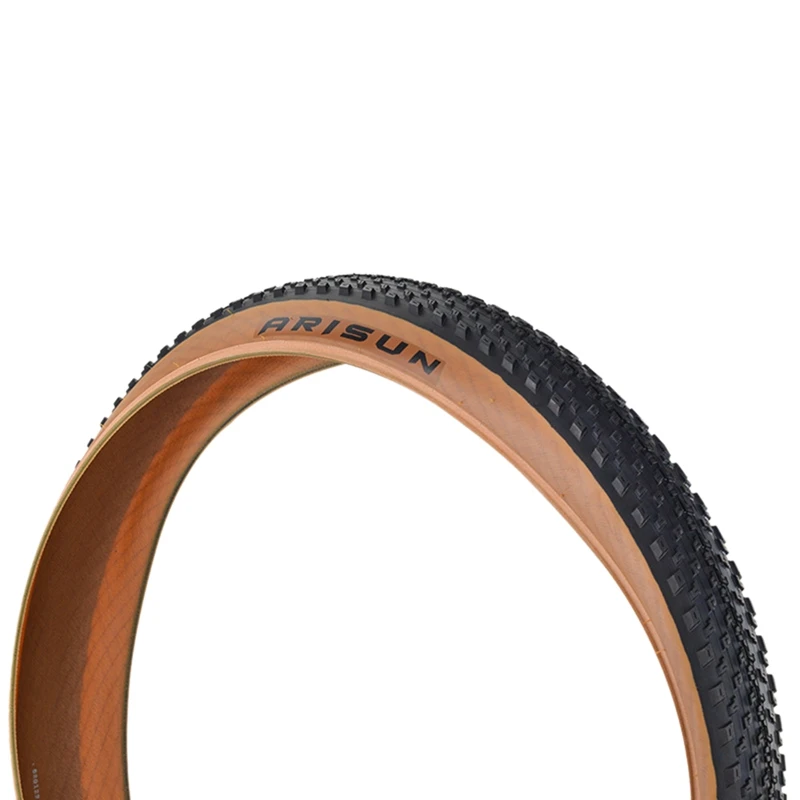 MTB Bicycle Tire Ultralight Anti-Slip Steel Wired Tyre Brown Side 23-50 PSI Cycling Bike Parts