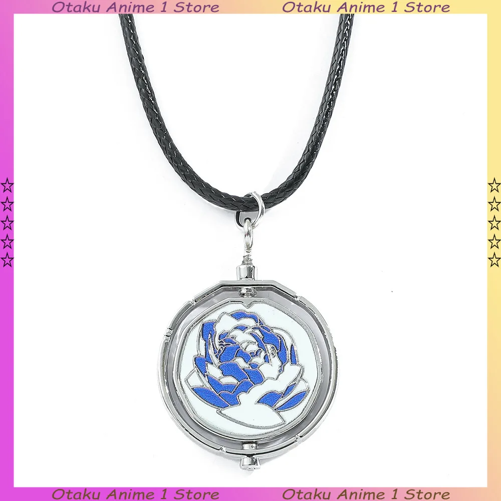 

On Sale Jinx Blue Rose Necklace Rotatable Necklace Cosplay Prop Arcane Season 2 Peripheral Products Boy Girl Gift