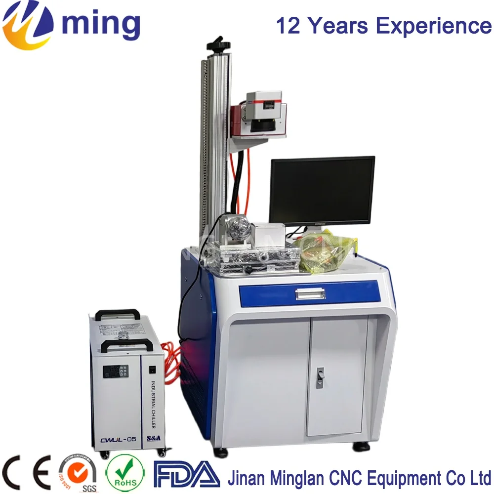 

Water/Air Cooling Fiber UV 3W and 5W Portable Laser Marking Machine For Non-metal With Auto Focus