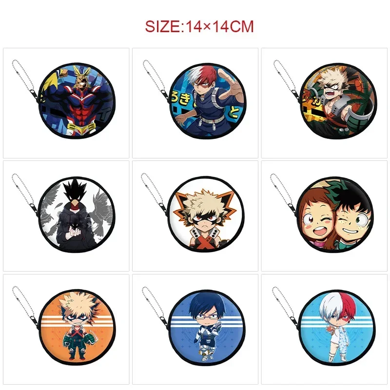 Anime My Hero Academia Duke Izuku Bakugou Shouto Cartoon Students Boys Girls Teenage Earphones Coin Purse Money Bag Keychain