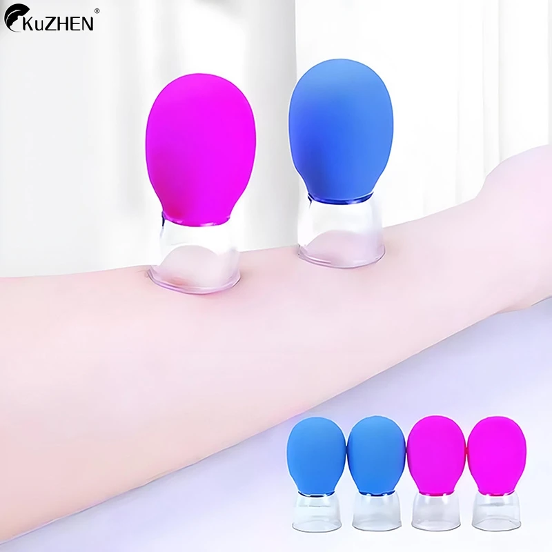 1Pcs Silicone Vacuum Cupping Set Massage Body Cups Back Gua Sha Ventosas Suction Cup Anti-Cellulite Skin Lift Physiotherapy Jars