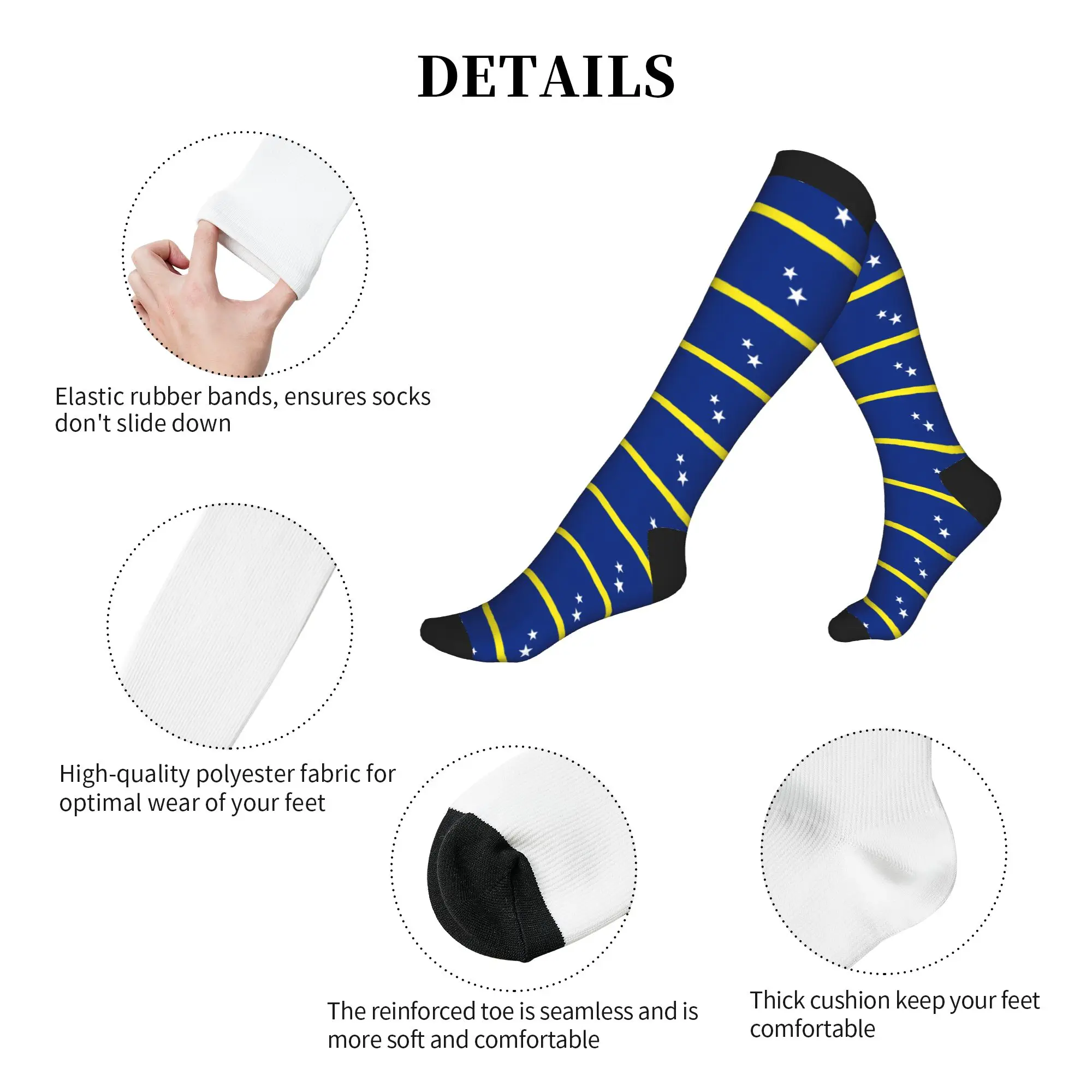 Curacao Flag Dress Socks Men Women Warm Fashion  Sports Compression Socks - view 5