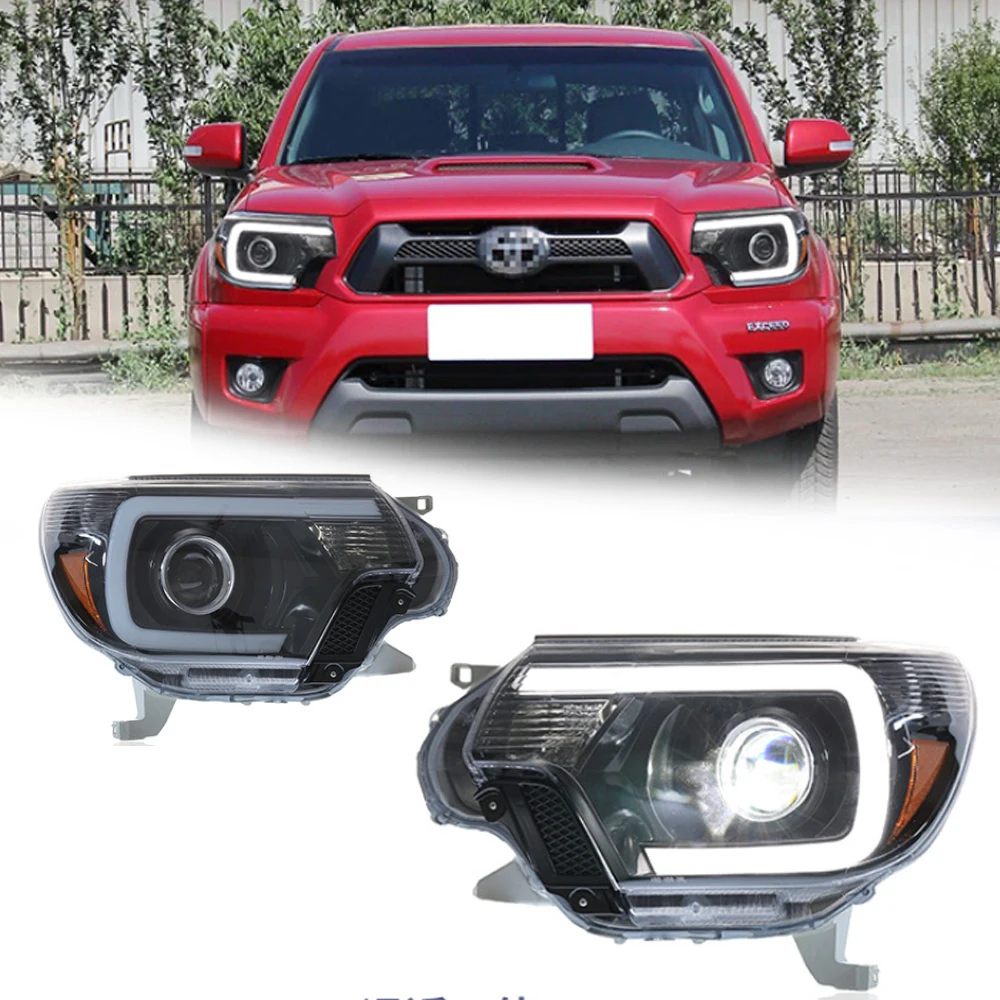 

Стайлинговые светодиодные фары для Toyota TACOMA 12-15, новый стиль, светодиодные DRL, автомобильные фары в сборе, аксессуары для сигнала, модифицированная лампа