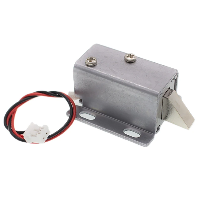 12V DC Mini 2728 Small Solenoid Lock Electromagnetic Electric Control Cabinet Drawer Lock Intelligent Auto Lock Home Improvement