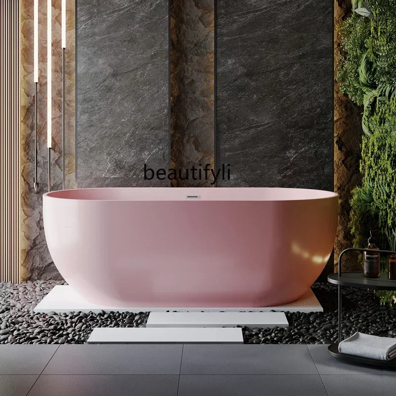 Y17 Color seamless acrylic bathtub home bed and breakfast small apartment independent bath bath mobile customization