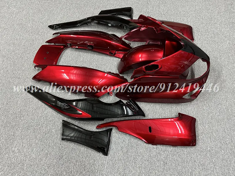 4Gifts New ABS Fairings Kit Fit For YAMAHA T-Max 500 2001 2002 2003 2004 2005 2006 2007 Bodywork Set Custom Black Red