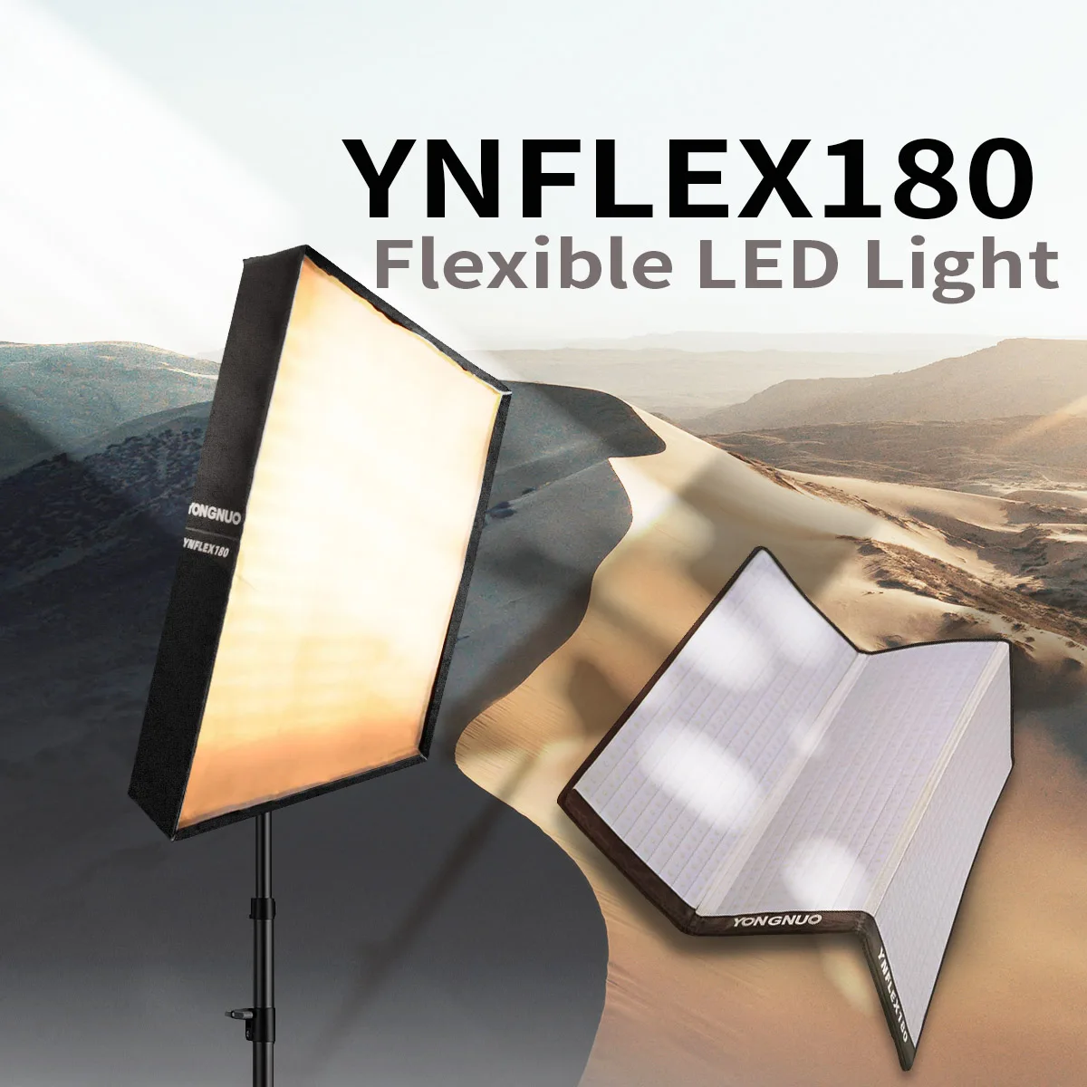 

YONGNUO LED YNFLEX180 180W 2500K-7000K Foldable Flexible LED Photo Video Light with Honeycomb Grid Softbox