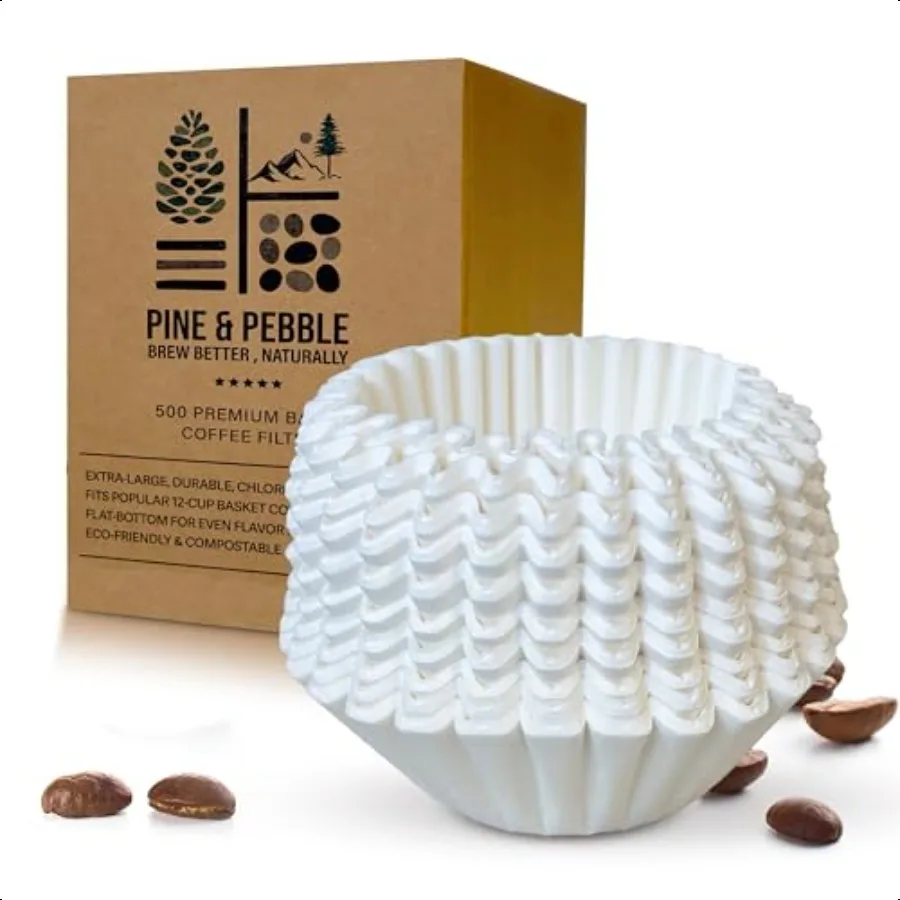 

Large Coffee Filters 500 Ct TallWalled Basket Style (9.84 Dia x 4.33 H) No Grounds No M Fits BUNN 12Cup Commercial Brewers Idea