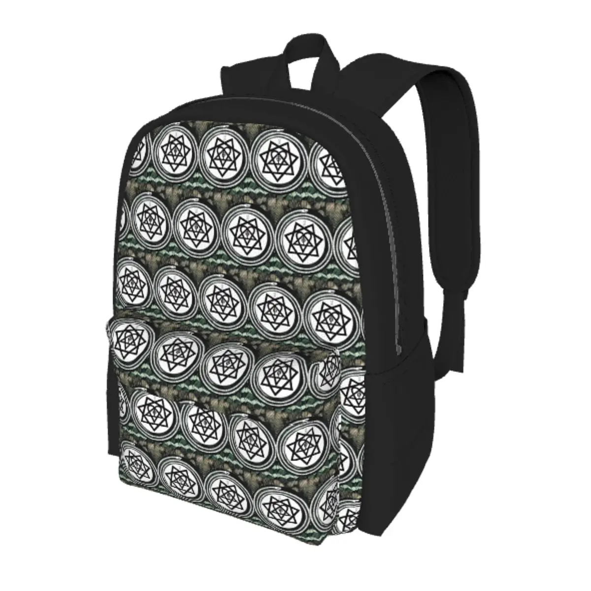 

Him Band Album Heartagram Ville Valo Cool Student Backpack School Bag Hiking Travel Daypack for Men Women Bookbag Shoulder Bags