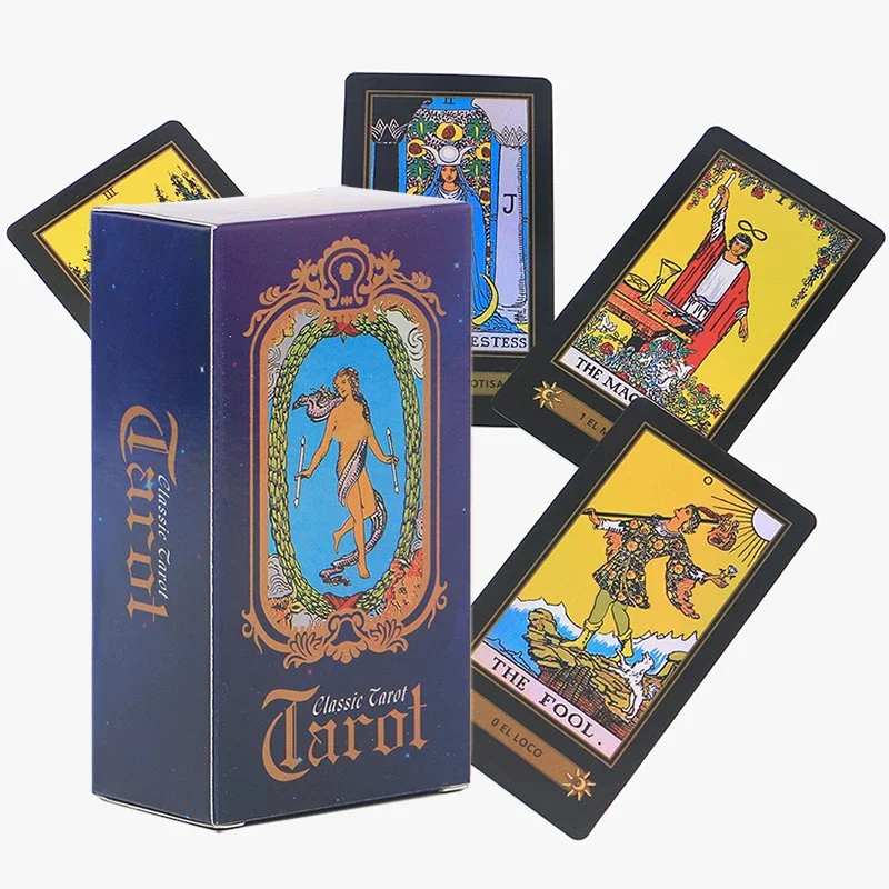 

78pcs Spanish classic tarot cards oracle card board game Magical Fate Divination 205g cards with paper instructions 11.2*6.1cm