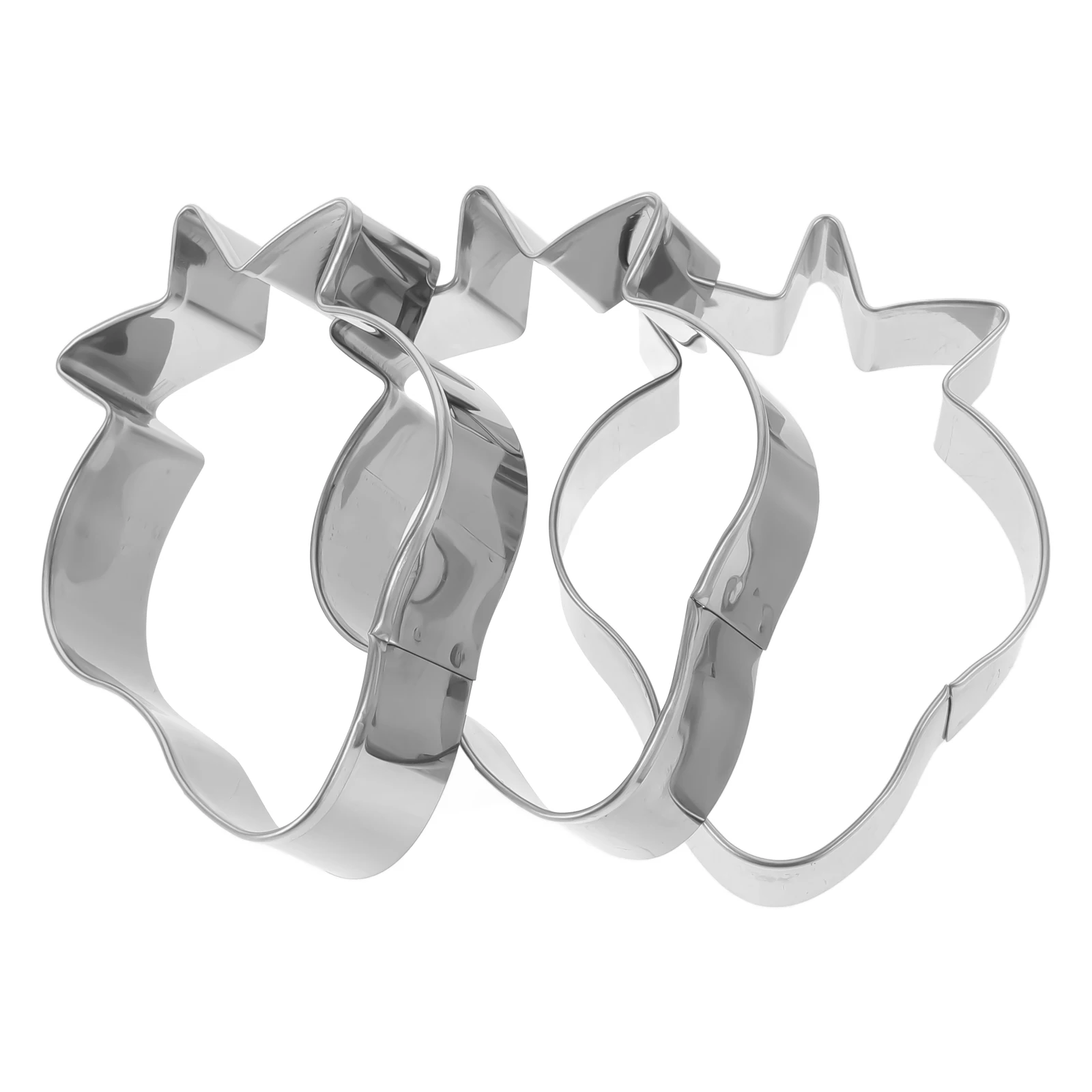 

3 Pcs Strawberry Cookie Molds Stainless Steel Cake Fondant Baking DIY Dessert Tools Shape Chocolate Non Stick Easy Clean Home