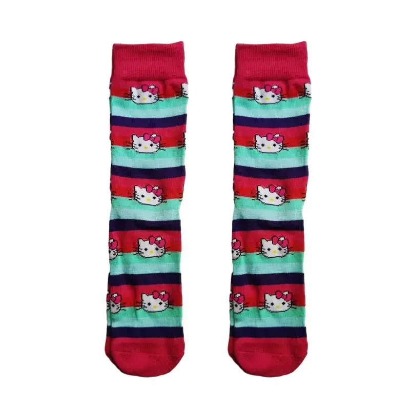 Hello Kitty جوارب كرتونية للنساء ، جوارب أنبوبية ، قطن ، كوسبلاي ، بالغ ، كاواي ، موضة الموضة ، نمط 33