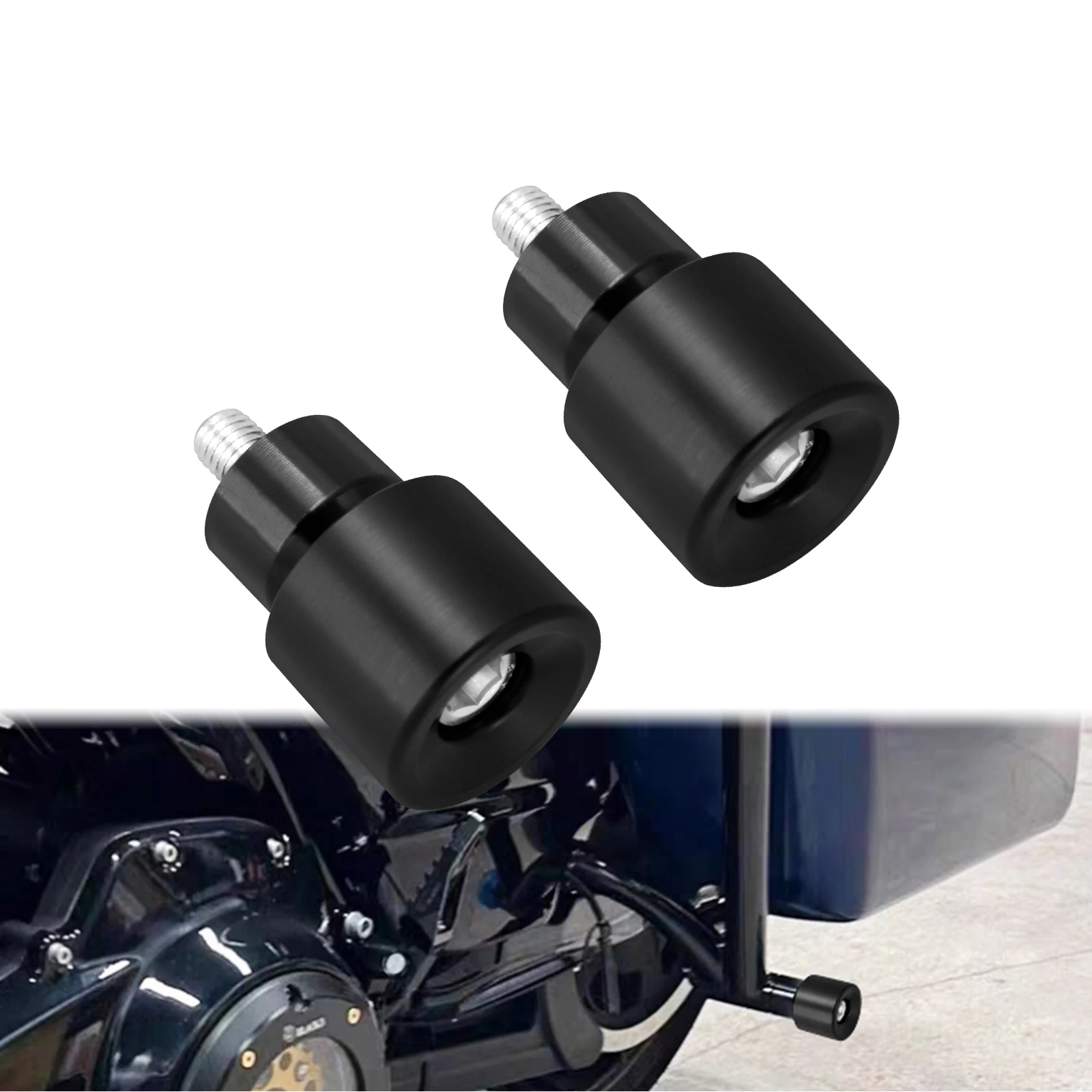 Motorrad-Sturzbügel-Schutzvorrichtungen M12 Endkappen-Bolzenkugel passend für Harley Touring Universal für Modelle mit 12 mm metrischem Gewinde