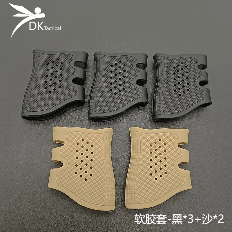 Tactical Rubber Airsoft Accessories Anti-slip Breathabl Pistol Cover For AR15 HK416 M4 M16 G17 G19 G22 Hunting Weapon Part