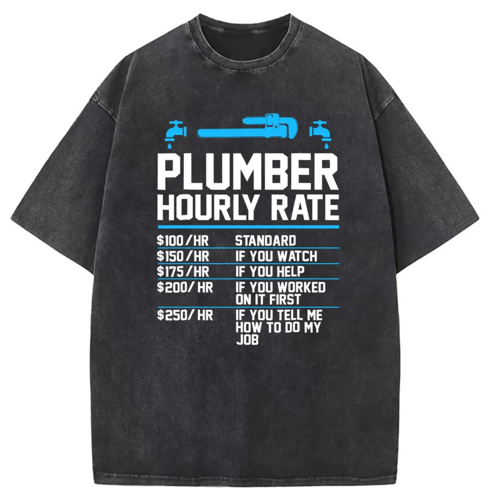 Plumber Hourly Rate Plumbing T Shirts New Long Sleeve Europe Sportswears 2023 New Fashion Men's Sweatshirts Printed