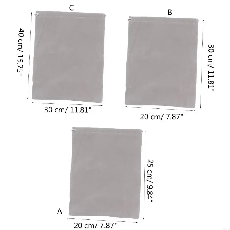 Q6PA Universal Earphone Earphone Travel Bag Friendly Bag สำหรับหูฟัง Protector Double Drawstring ปิดถุงเก็บข้อมูล