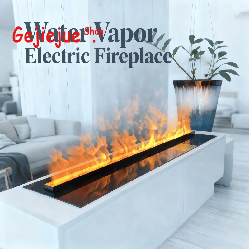 

Smart Home Mist Fireplace: Tuya APP Control, Humidifier, Humidifier, Adjustable Flame Color Real Fire Sound Cozy Winter Nights
