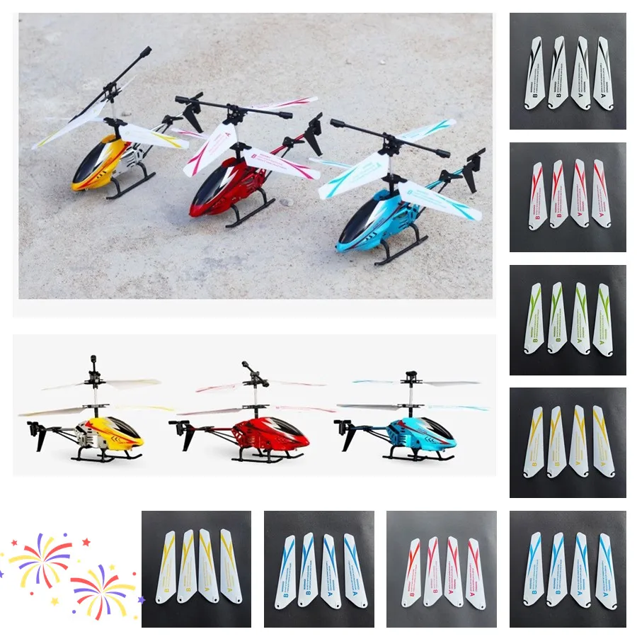 4Pcs AB 9CM Spare Blades Fans Props For R/c Mini Helicopter Rotor Rc CH002 CH023 Drone Copter Toys Spare Parts Accessories