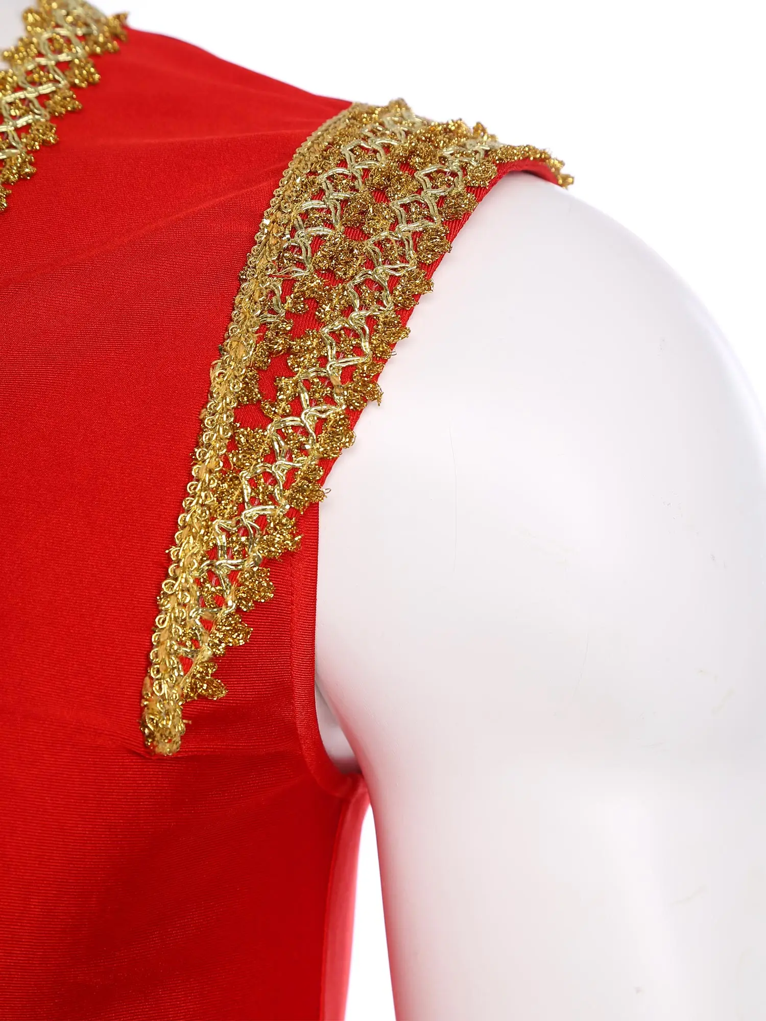 Mens Ballet Prince Dance Costume Sleeves V Neck Gold Trim Frog Button Vest Waistcoat with Sleeves for Halloween Medieval Cosplay