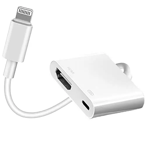 Lightning To HDMI Cable 1080P Hd Mirroring Phone To Tv Adapter With Charging Port For iPhone iPad Home Theater