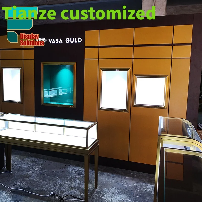 

Customized-new arrival custom jewelry display stand watch shop cabinet glass display jewelry