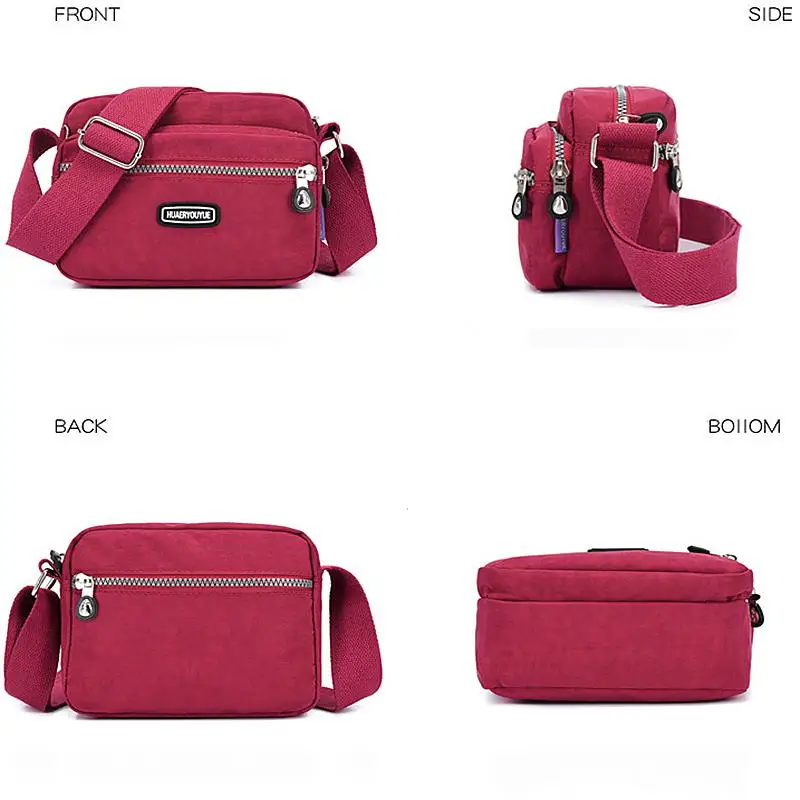 New 2024 Casual Designer Women Shoulder Bag Nylon Female Handbag Waterproof Girls Messenger Bags Crossbody Small